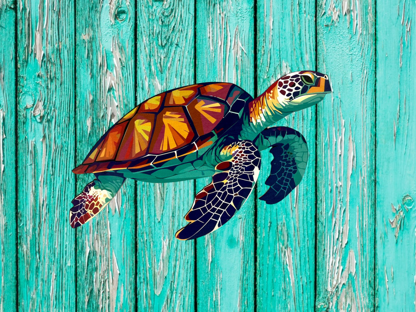 Turtle Wall Art, Sea Turtle Gifts, Wooden Sea Turtle Wall Hanging and Sign, Turtle Themed Decoration, Ocean and Beach Decor