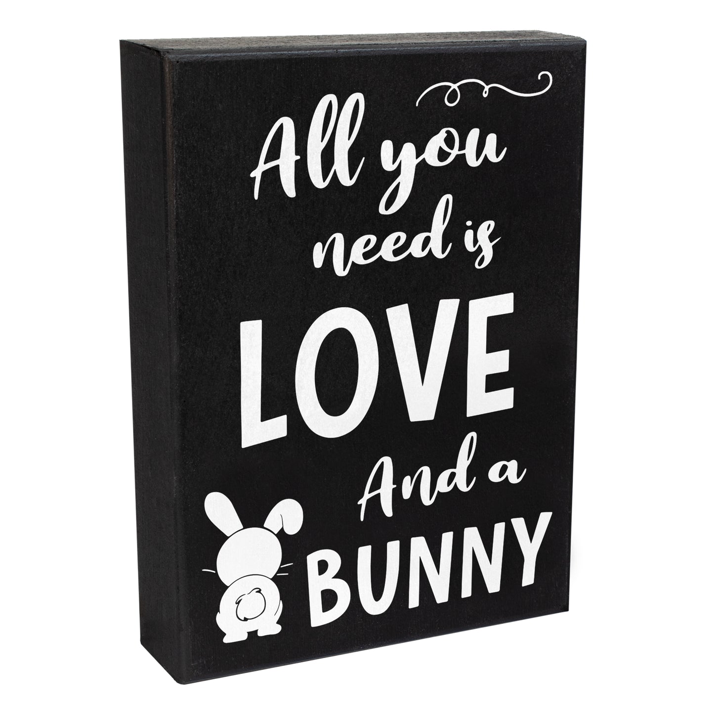 All You Need Is Love and a Bunny Wood Sign