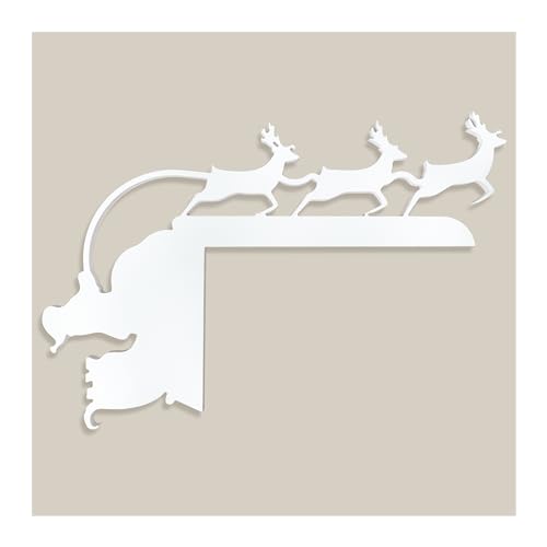 JennyGems Santa and Reindeer Door Corner Christmas Decoration
