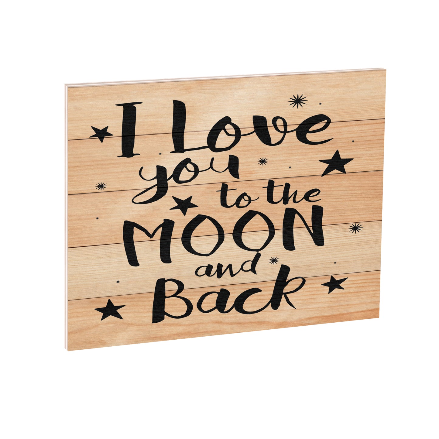 JennyGems I Love You To the Moon and Back Wooden Sign, Home Decor for Anniversary, Gifts for Girlfriend Wife, Farmhouse Wall Art, Made in USA