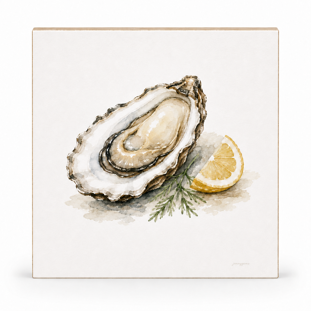 Oyster Mini Art Block, Food Art Sign