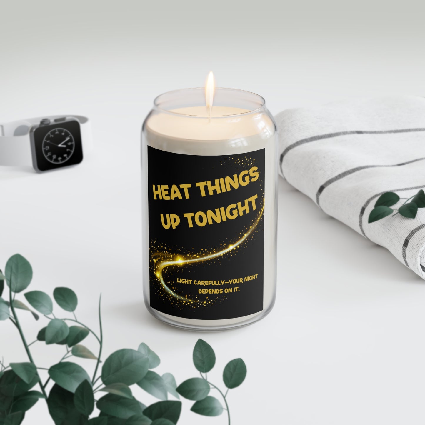 Romantic Candle - Heat Things Up Tonight - Perfect for Date Nights, Funny Valentines Day Gift, Set the Mood, Intimacy Gift