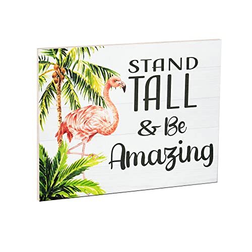 JennyGems Flamingo Bathroom Decor Flamingo, Beach Signs, Stand Tall & Be Amazing