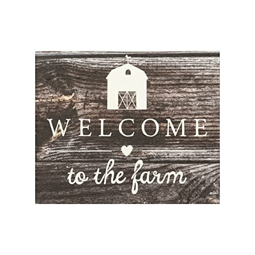 JennyGems Welcome To the Farm Wooden Sign, Barn Gifts, Rustic Farmhouse Decor