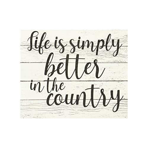 JennyGems Life Is Simply Better in the Country Wooden Sign, Farmhouse Decor