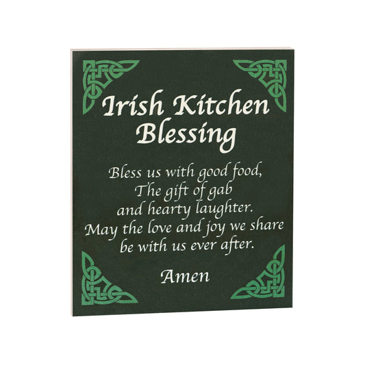 JennyGems St Patricks Day Decor, Irish Kitchen Blessing Sign, Irish Prayer