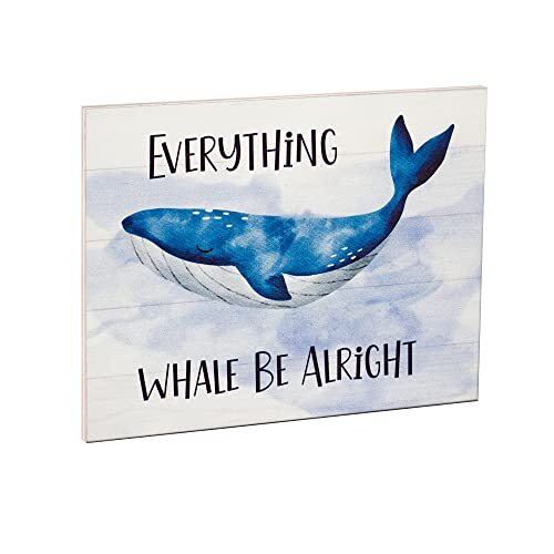 JennyGems Whale Decor, Whale Gifts Whale Decorations, Beach Signs Decor Sign