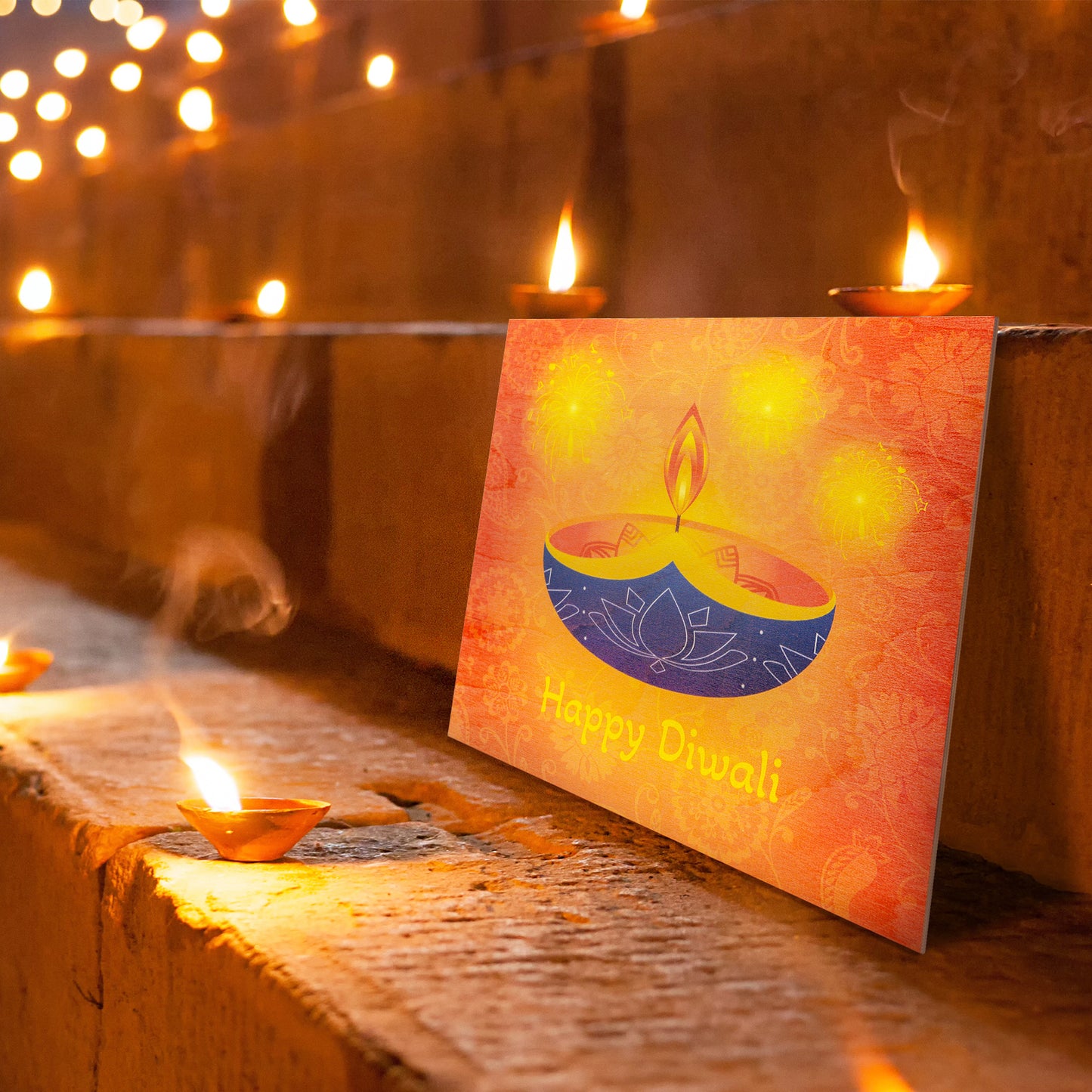 JennyGems Happy Diwali Decorations for Home, Diwali Gifts, Diwali Decor (Orange)