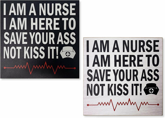 JennyGems Nurse Gift Sign - Funny Nurse Plaque Sign - Wood Sign Hangs or...