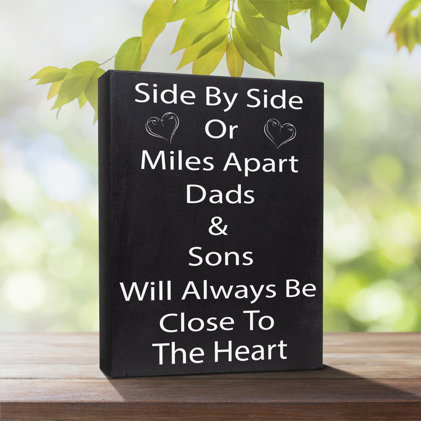 JennyGems Side By Side or Miles Apart Dads Sons Always Be Close To the Heart