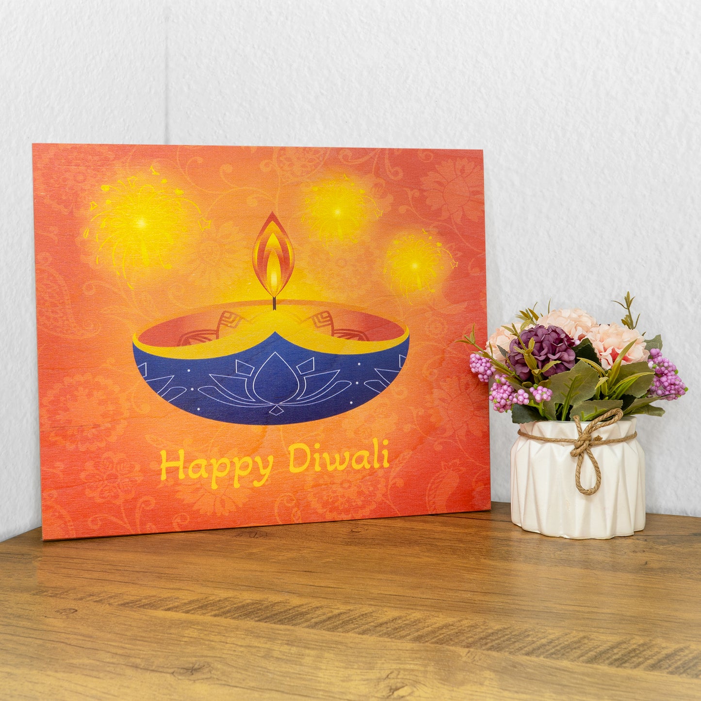 JennyGems Happy Diwali Decorations for Home, Diwali Gifts, Diwali Decor (Orange)