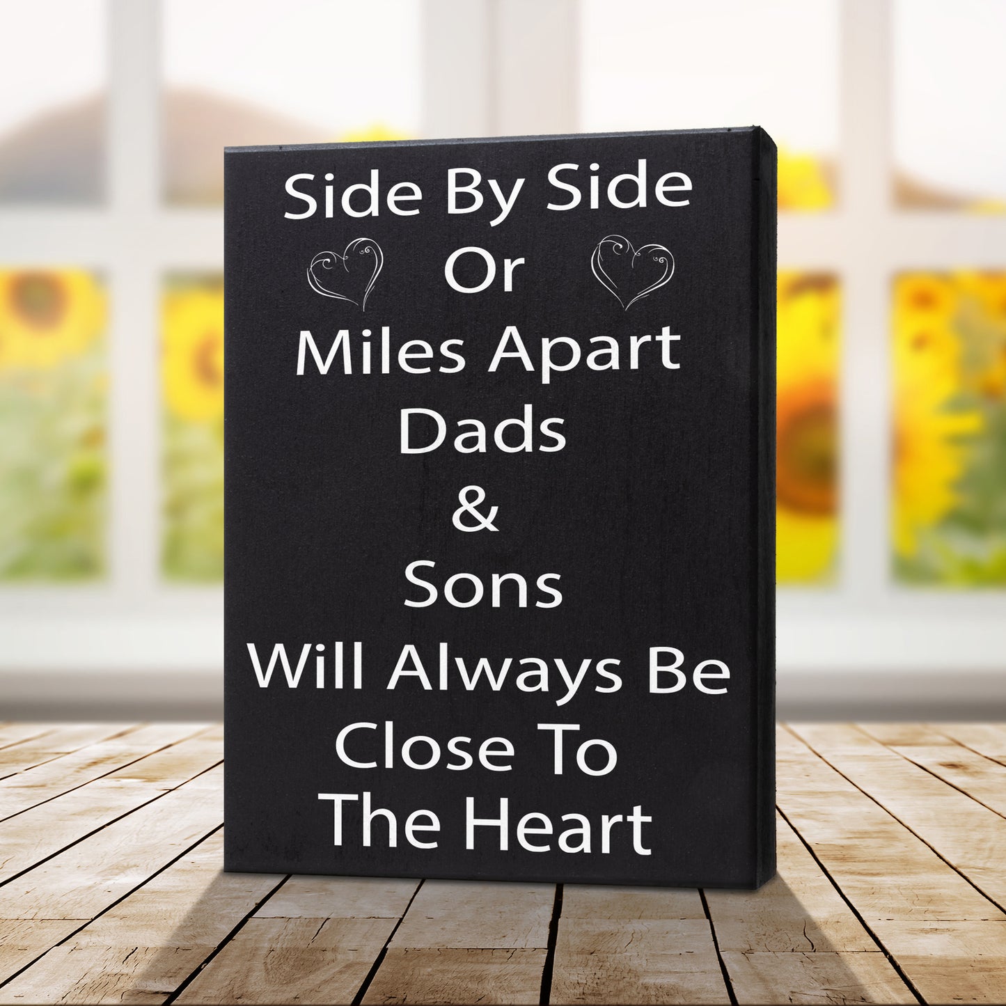 JennyGems Side By Side or Miles Apart Dads Sons Always Be Close To the Heart