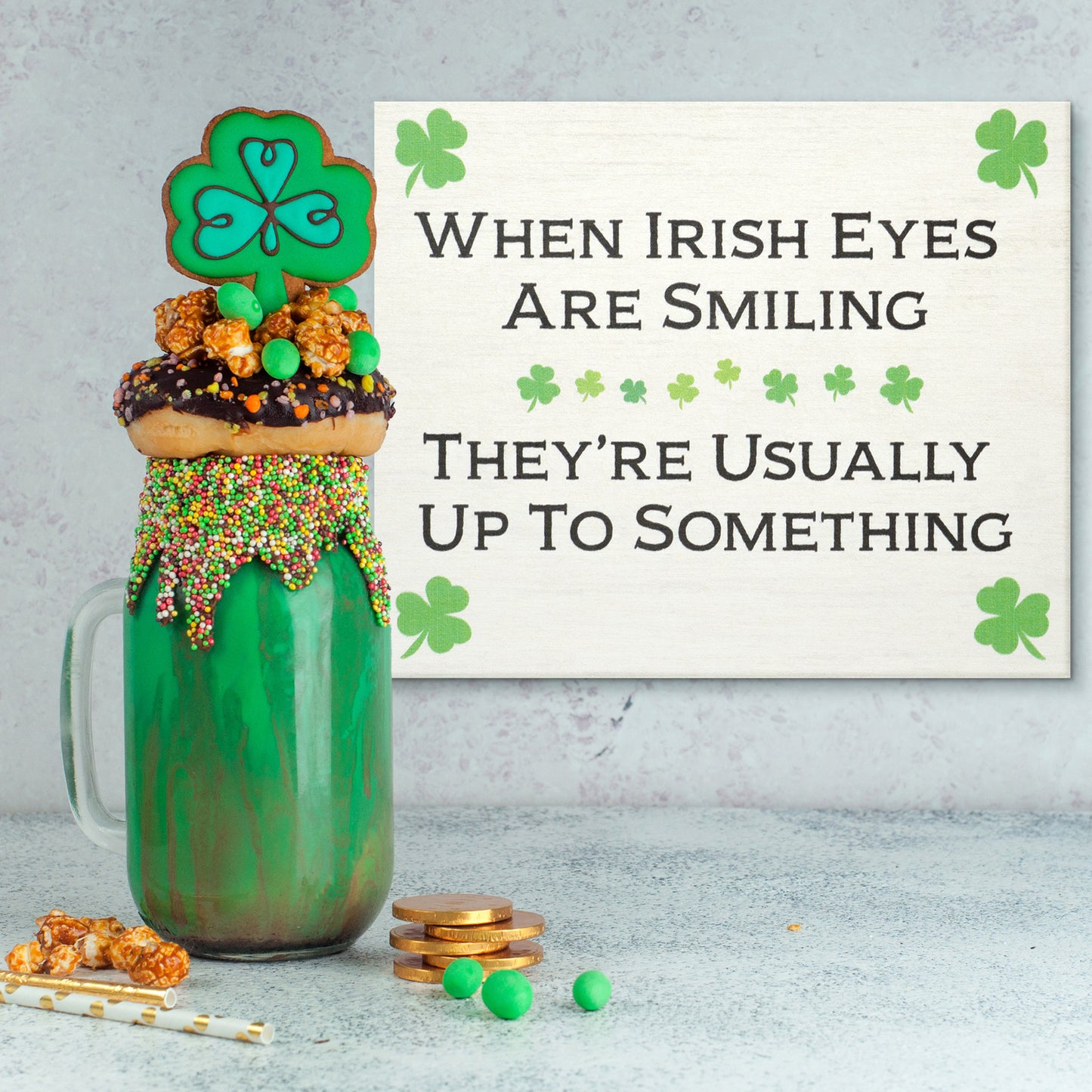 JennyGems St Patricks Day Decor, When Irish Eyes Are Smiling, Irish Decorations