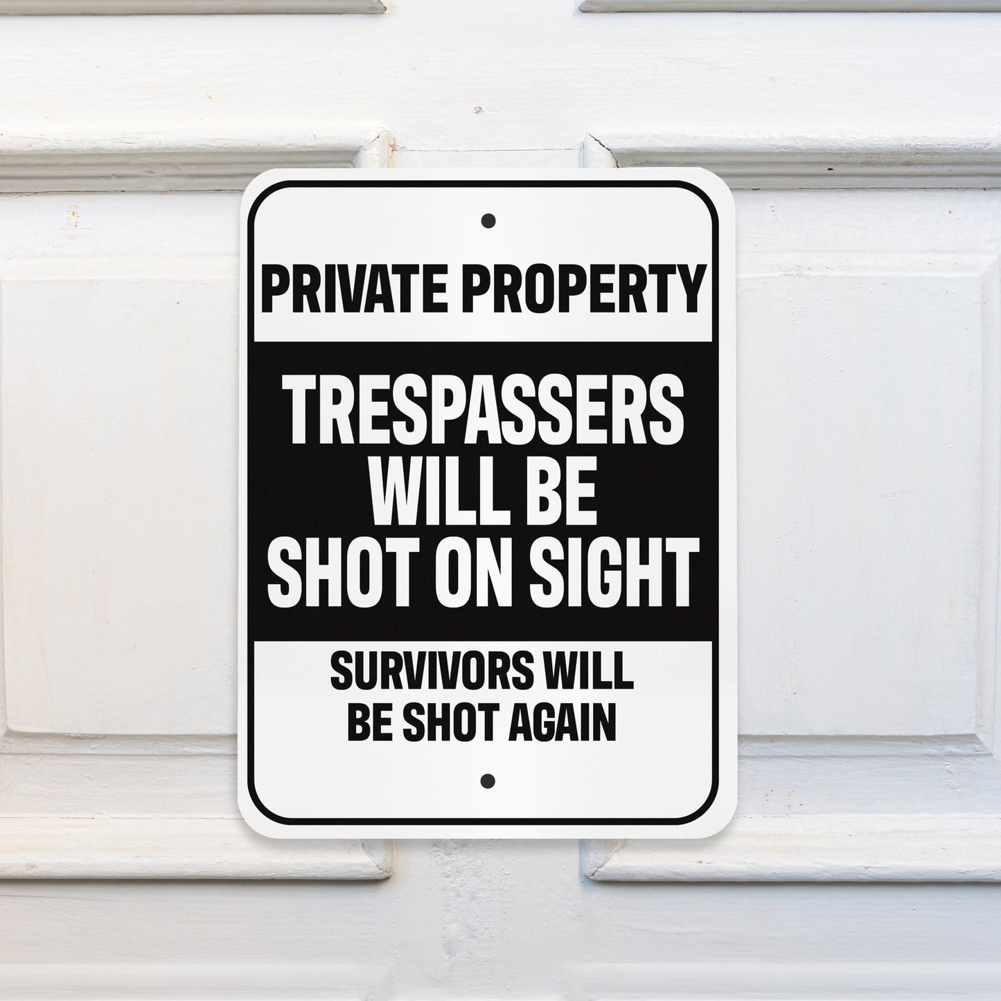 JennyGems Private Property Sign, No Trespassing, Man Cave Decor