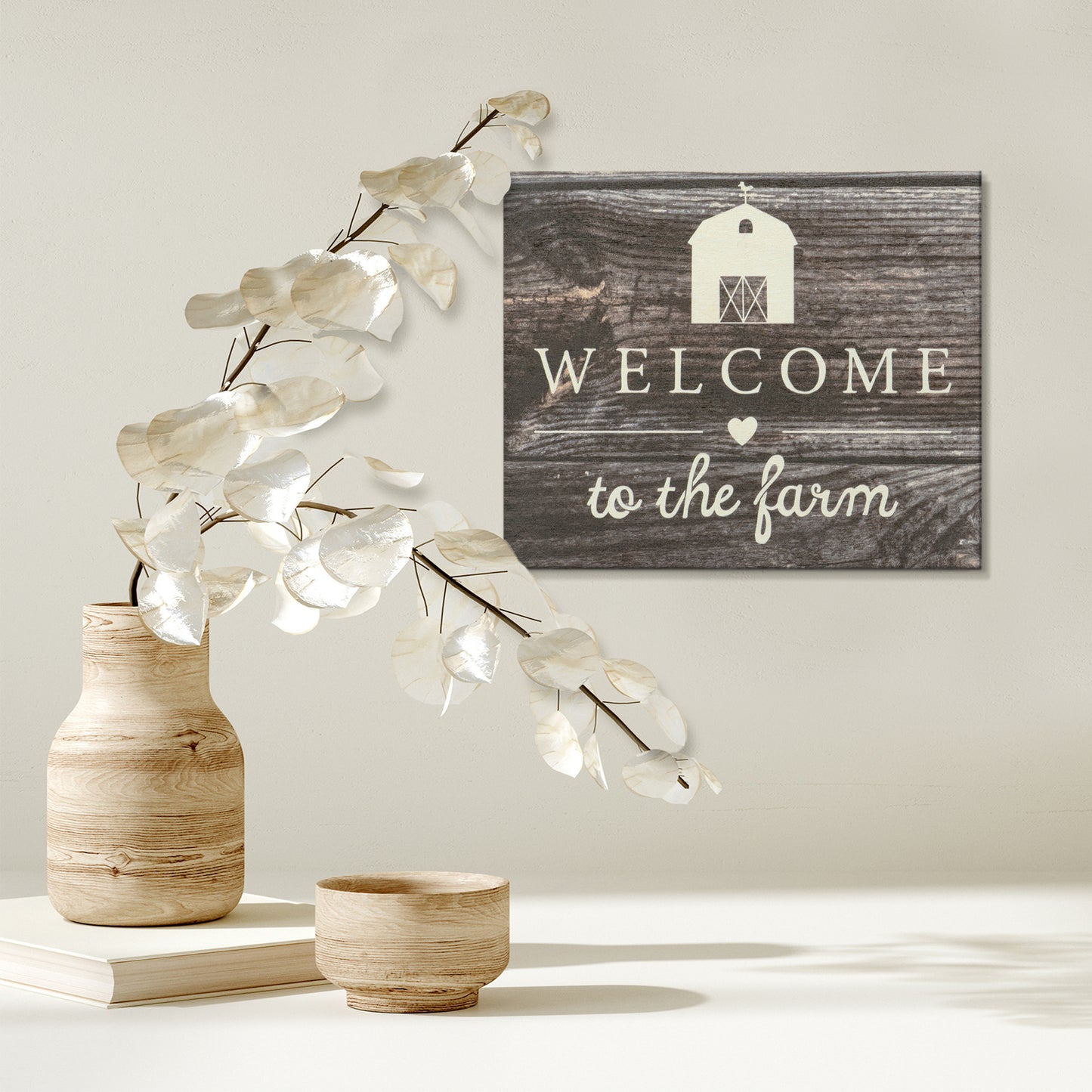 JennyGems Welcome To the Farm Wooden Sign, Barn Gifts, Rustic Farmhouse Decor