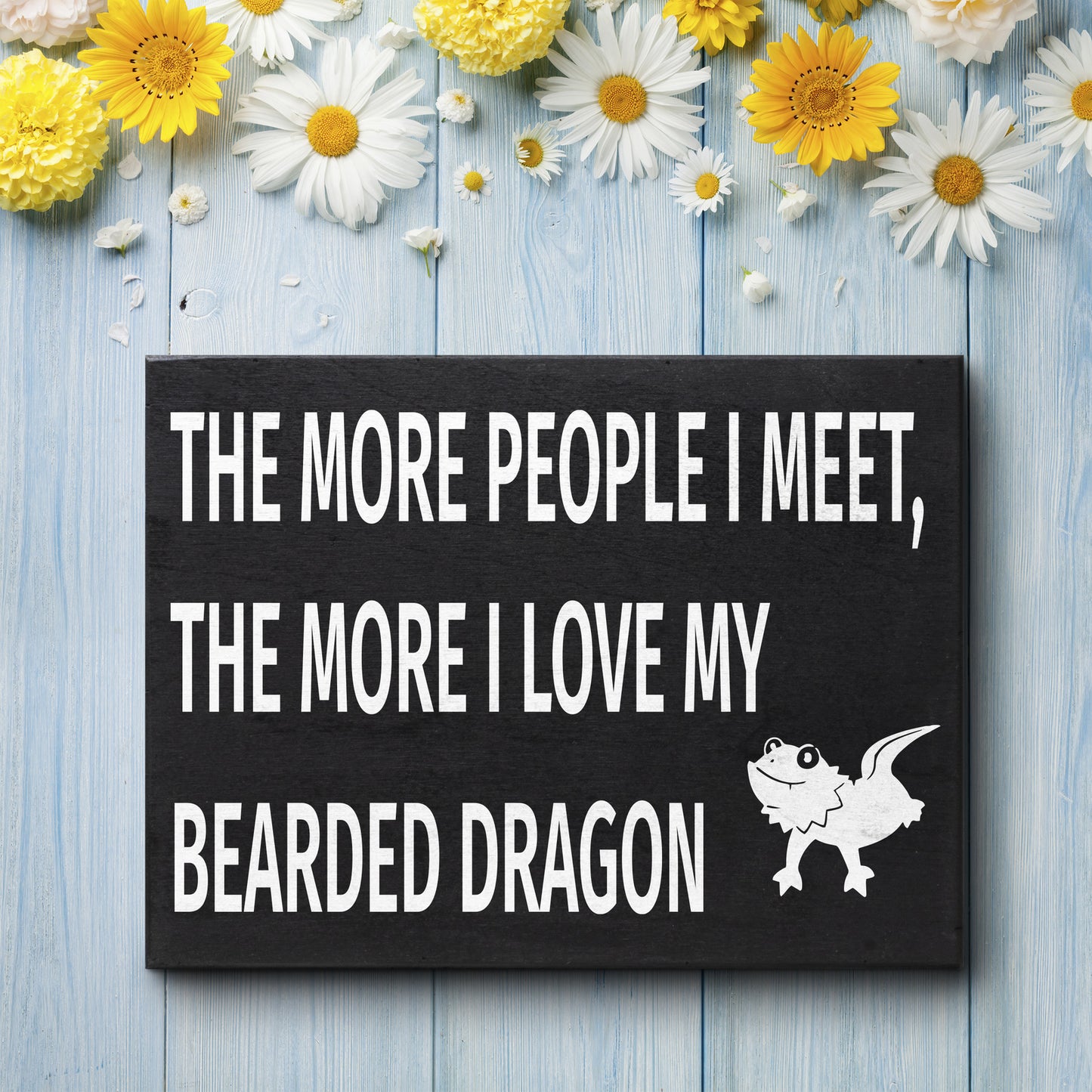 JennyGems Bearded Dragon Sign, Bearded Dragon Hanging Wall Sign Decor Gift