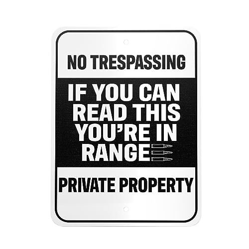 JennyGems No Trespassing Private Property Sign, Man Cave Decor, Sarcastic Humor