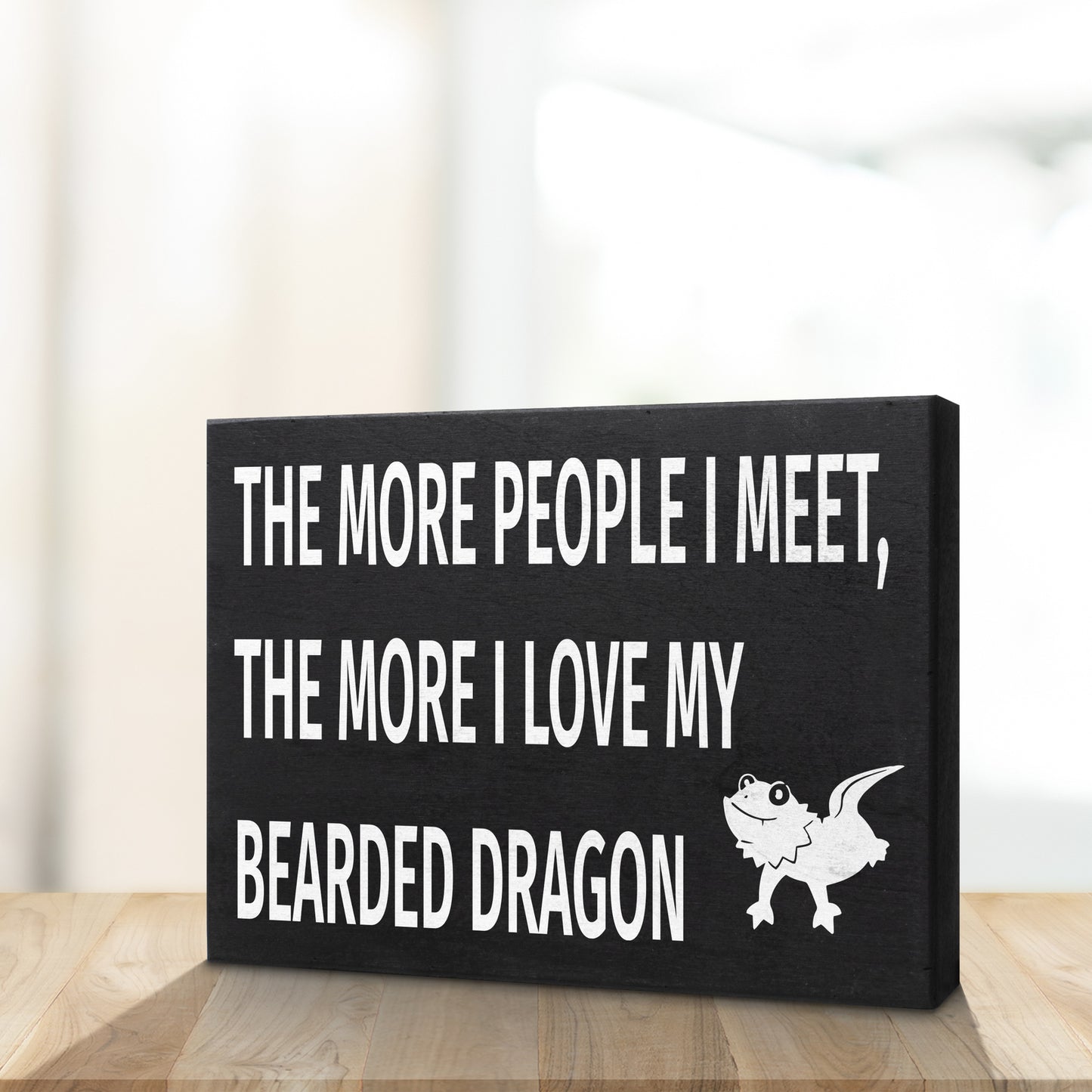JennyGems Bearded Dragon Sign, Bearded Dragon Hanging Wall Sign Decor Gift