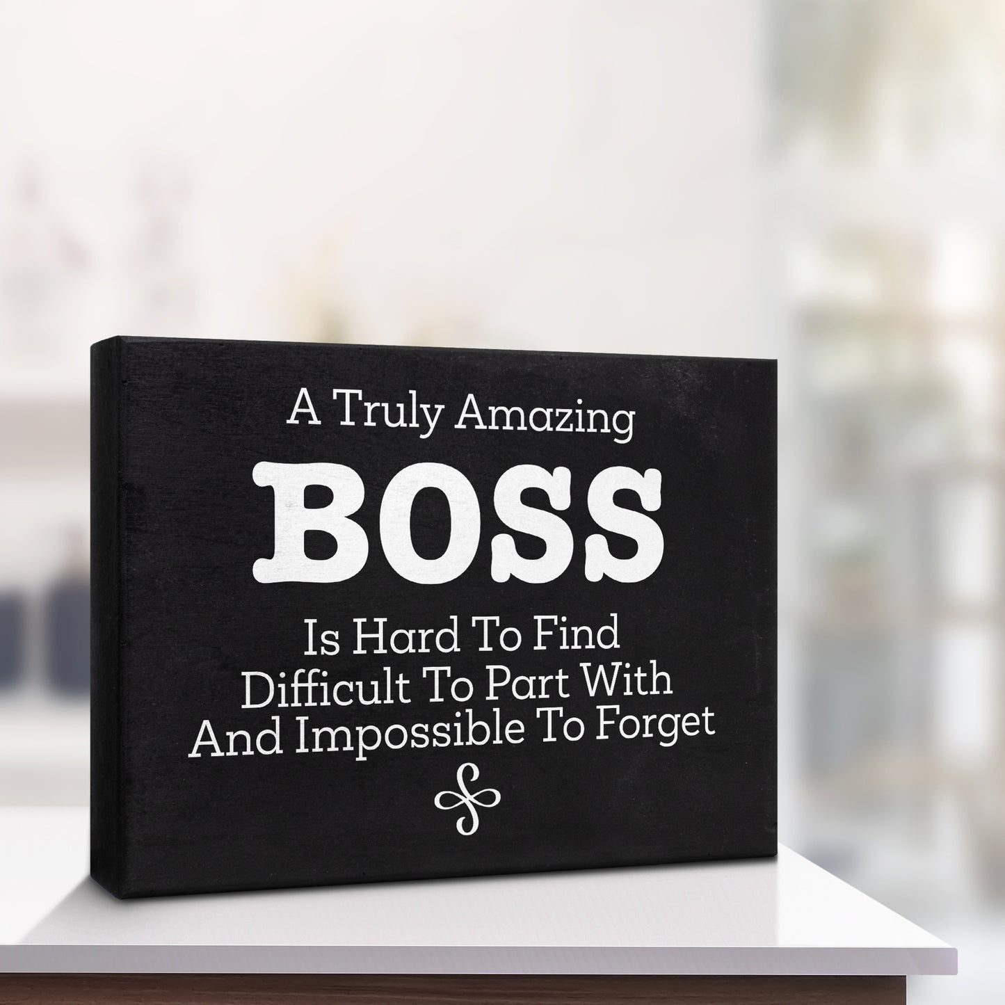 JennyGems Boss Day Gift for Boss, Boss Mentor Leader Appreciation Gift Sign