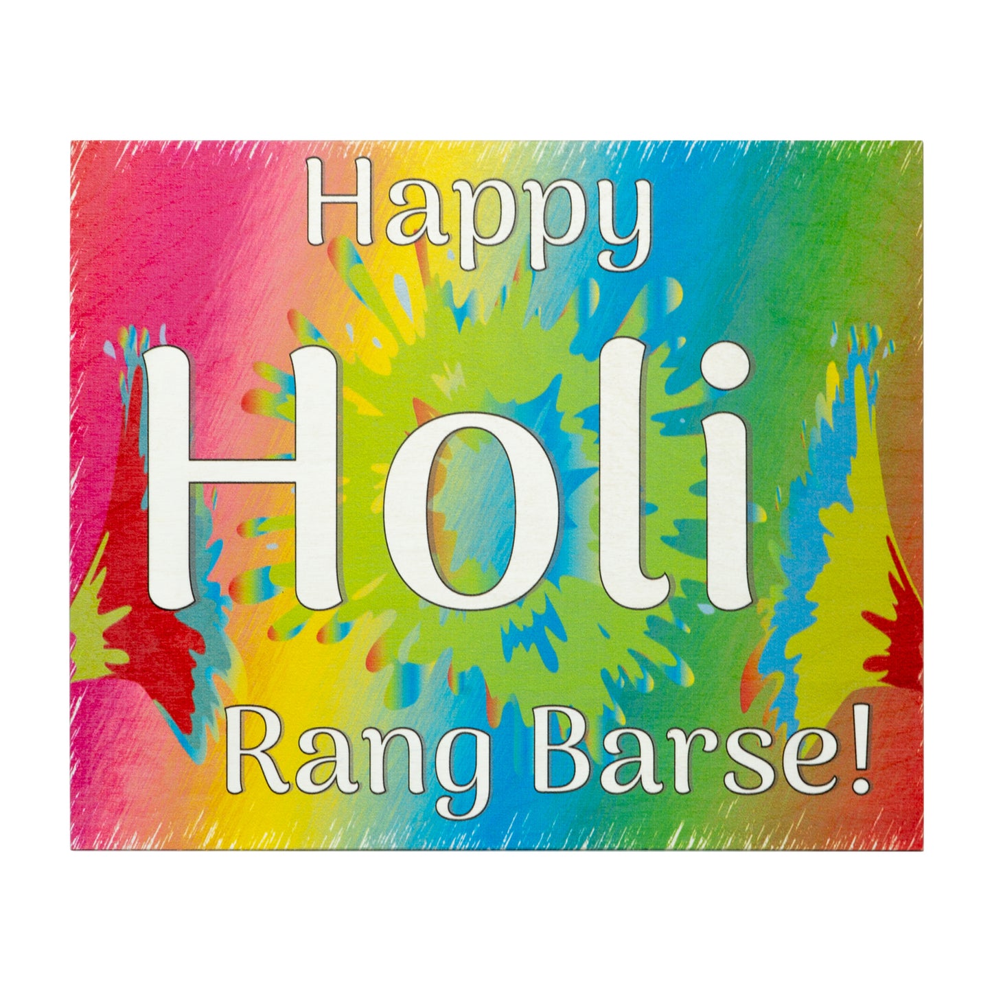 Happy Holi Rang Barse Wooden Sign