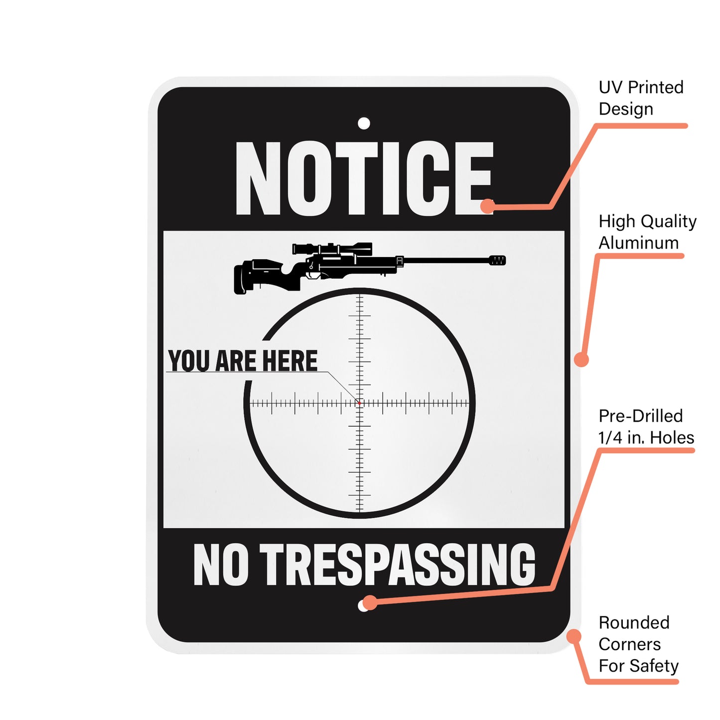 JennyGems Man Cave Sign, Notice No Trespassing, Sarcastic Humor, 9x12 Metal