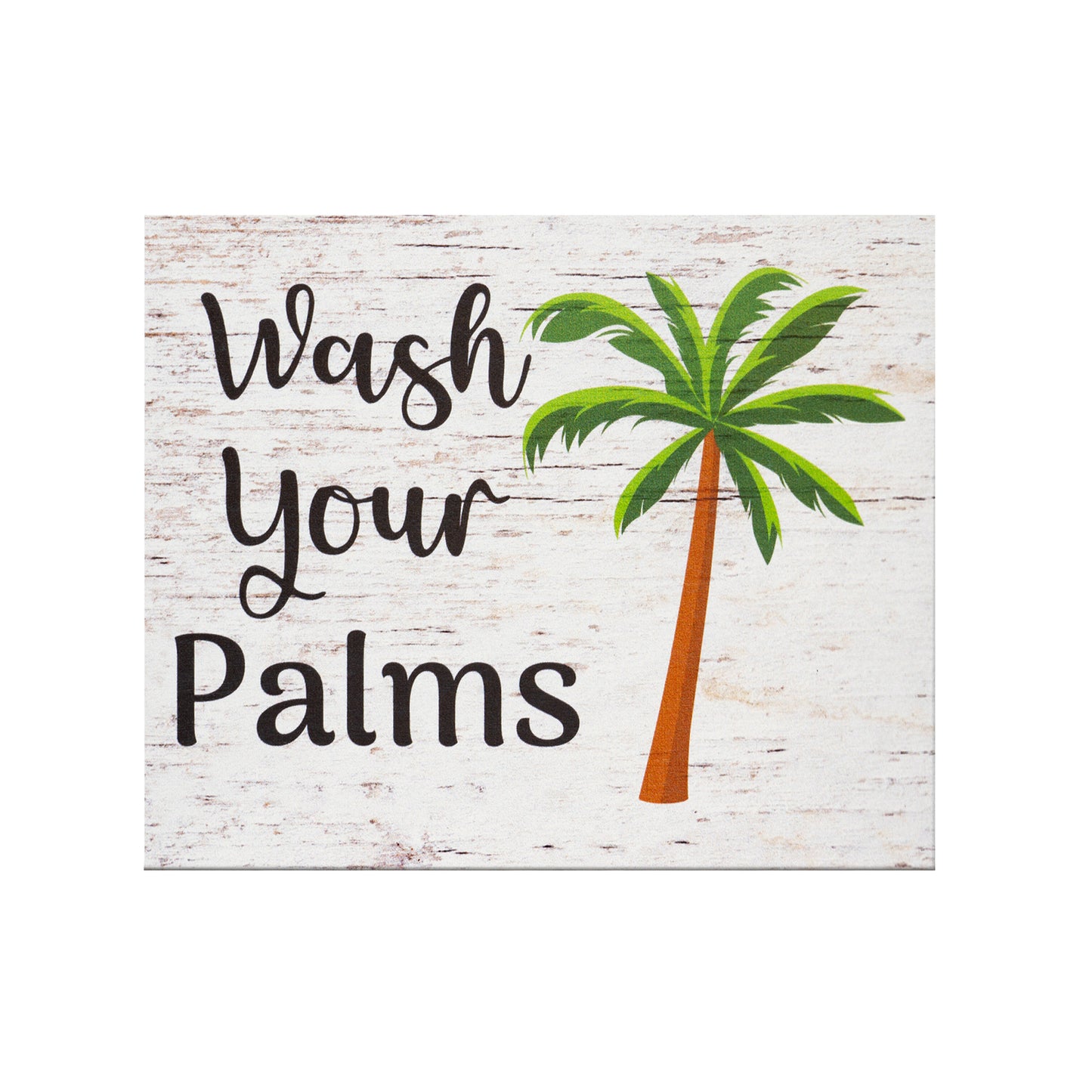 JennyGems Wash Your Palms Wall Art Bathroom Decor, Palm Tree Decor, Beach Signs