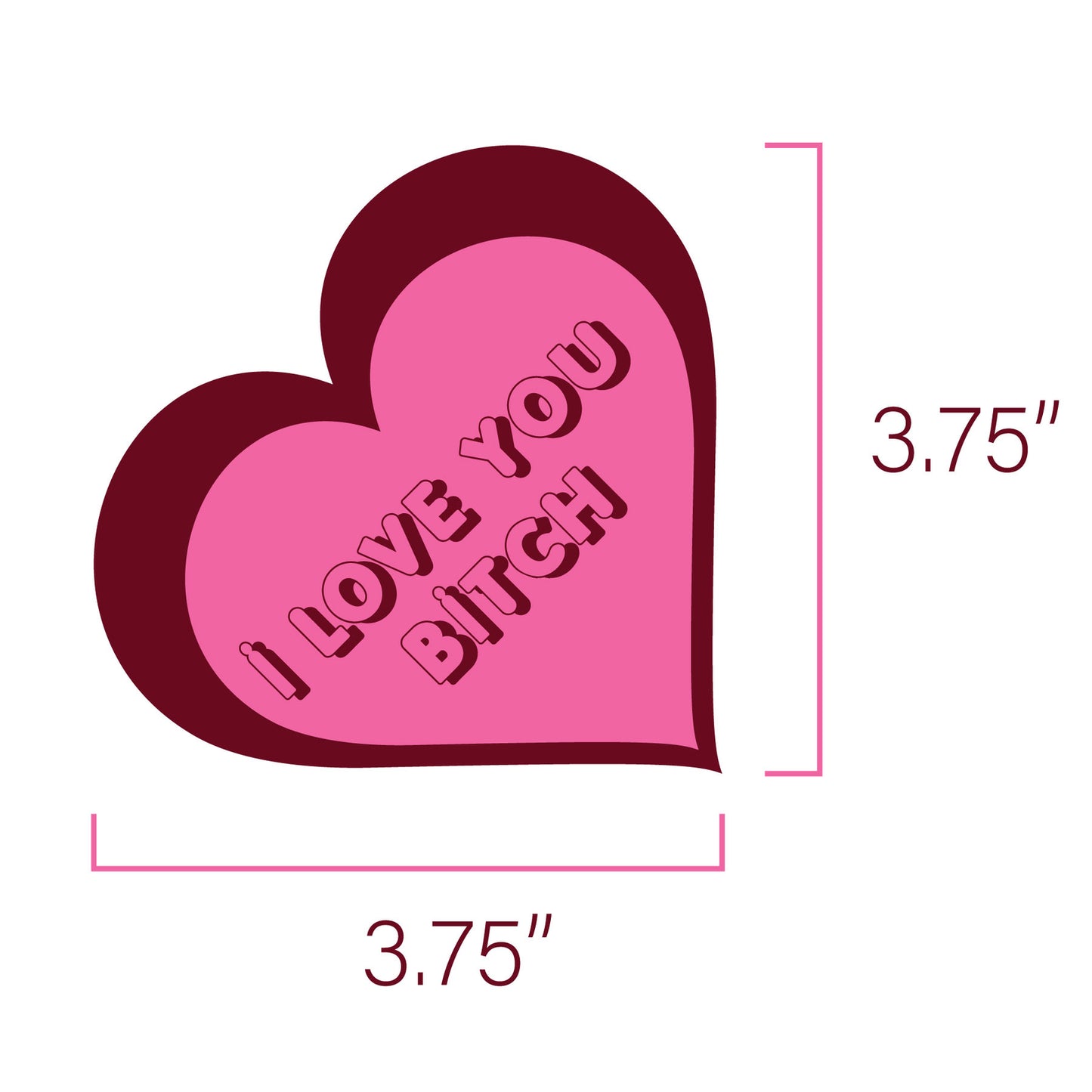 Valentine’s Day Sassy Conversation Hearts Set of 5, Adult Humor Tabletop Decor