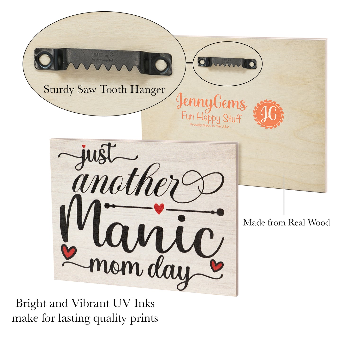 JennyGems Mom Gifts, Another Manic Mom Day Sign, Mothers Day Gifts, Mom Life