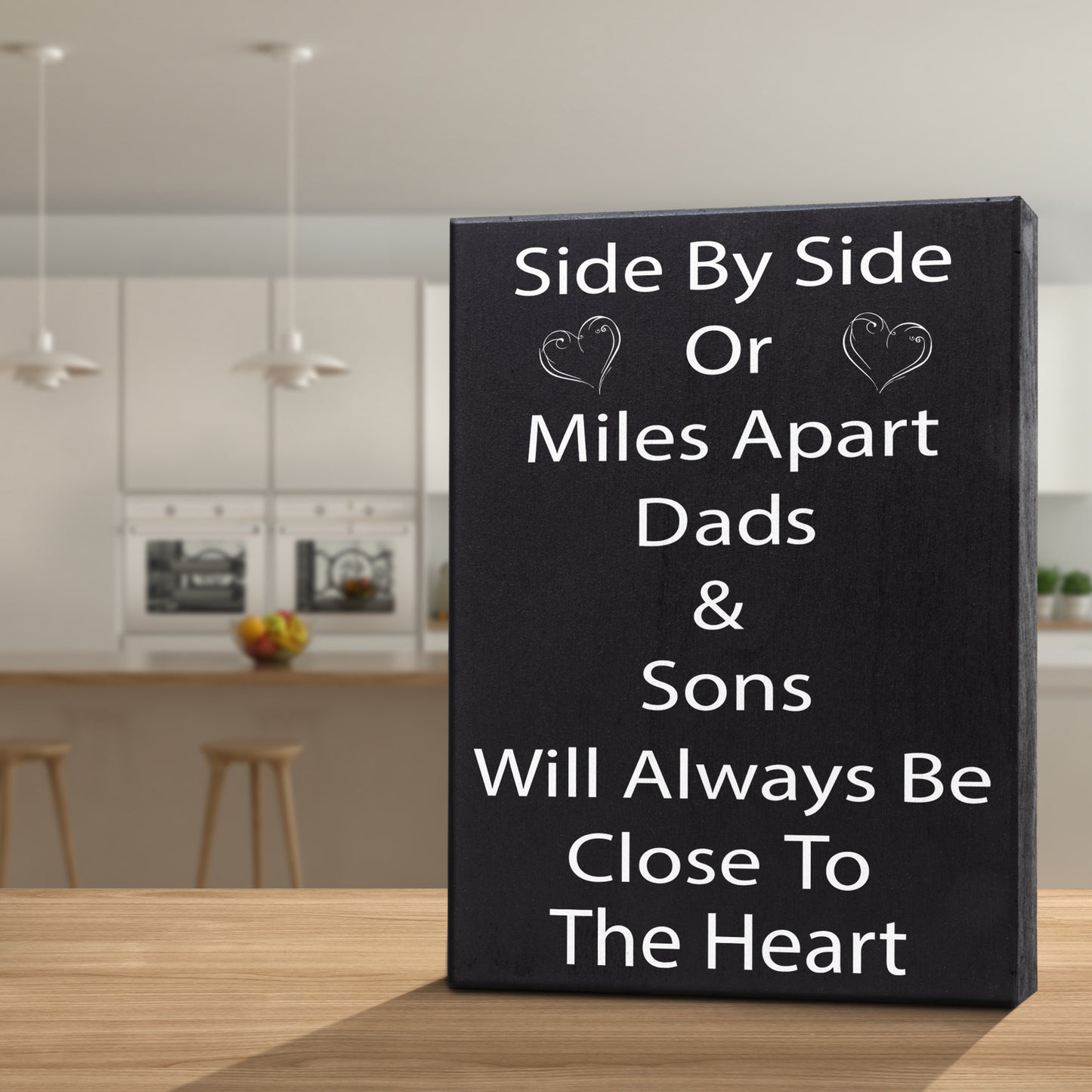 JennyGems Side By Side or Miles Apart Dads Sons Always Be Close To the Heart