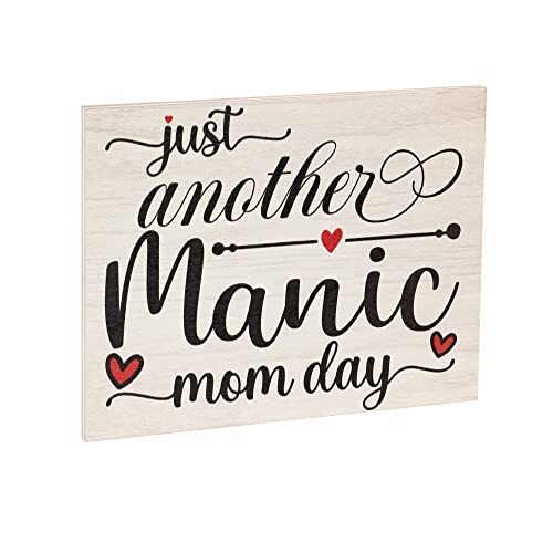 JennyGems Mom Gifts, Another Manic Mom Day Sign, Mothers Day Gifts, Mom Life