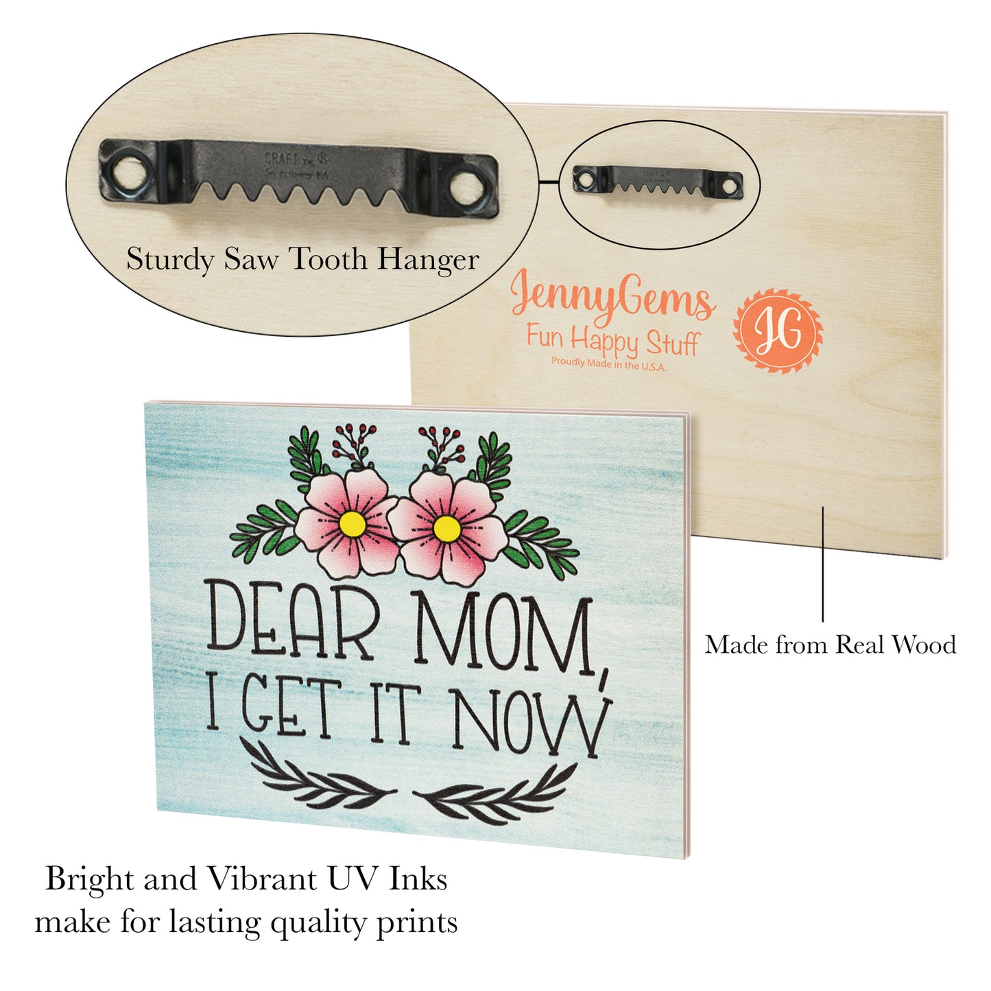JennyGems Mom Gifts, Dear Mom I Get It Now Wooden Sign, Funny Gifts for Mom