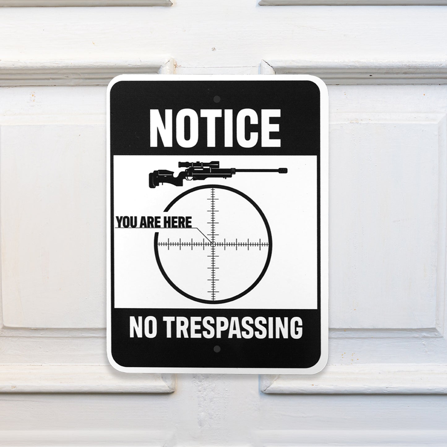 JennyGems Man Cave Sign, Notice No Trespassing, Sarcastic Humor, 9x12 Metal