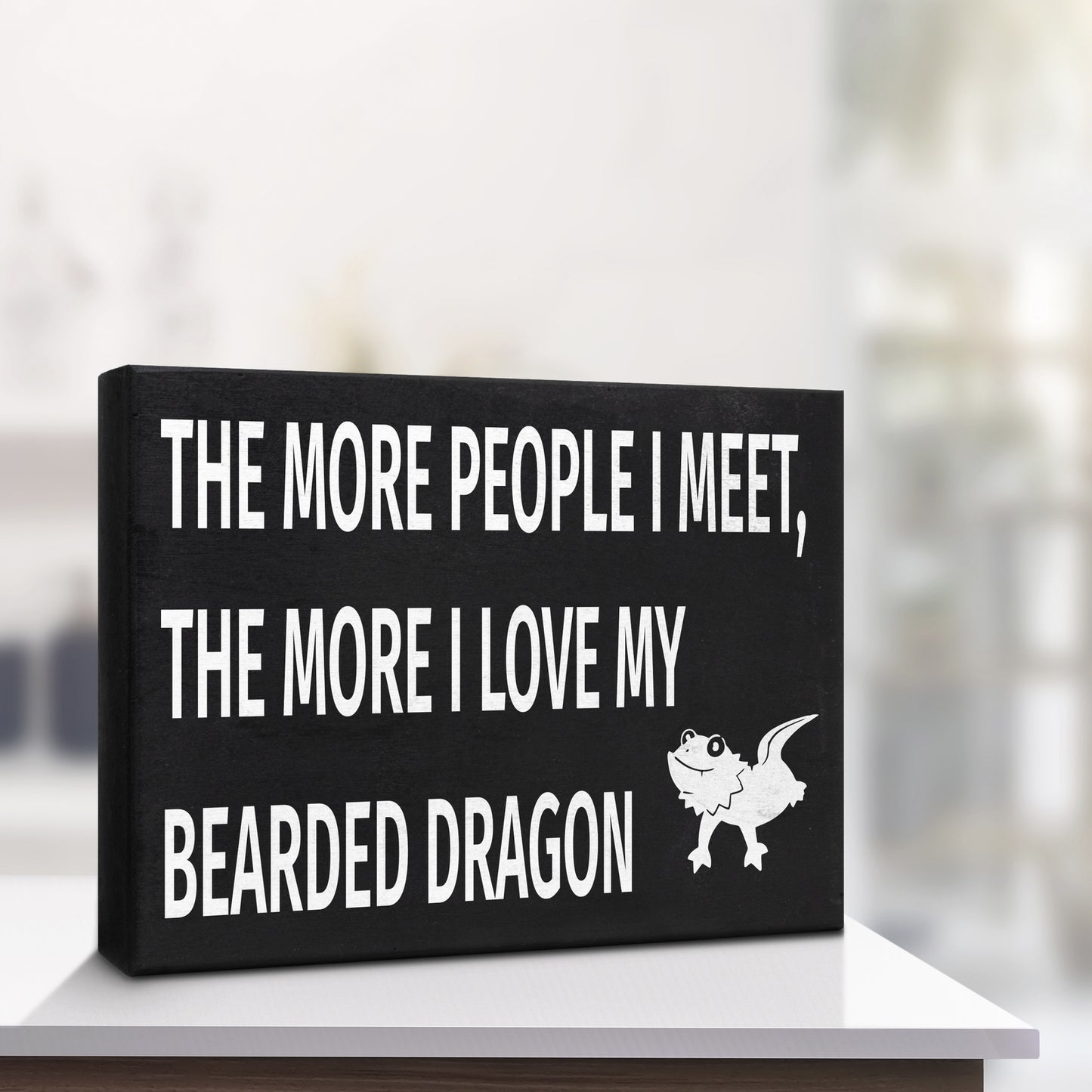 JennyGems Bearded Dragon Sign, Bearded Dragon Hanging Wall Sign Decor Gift