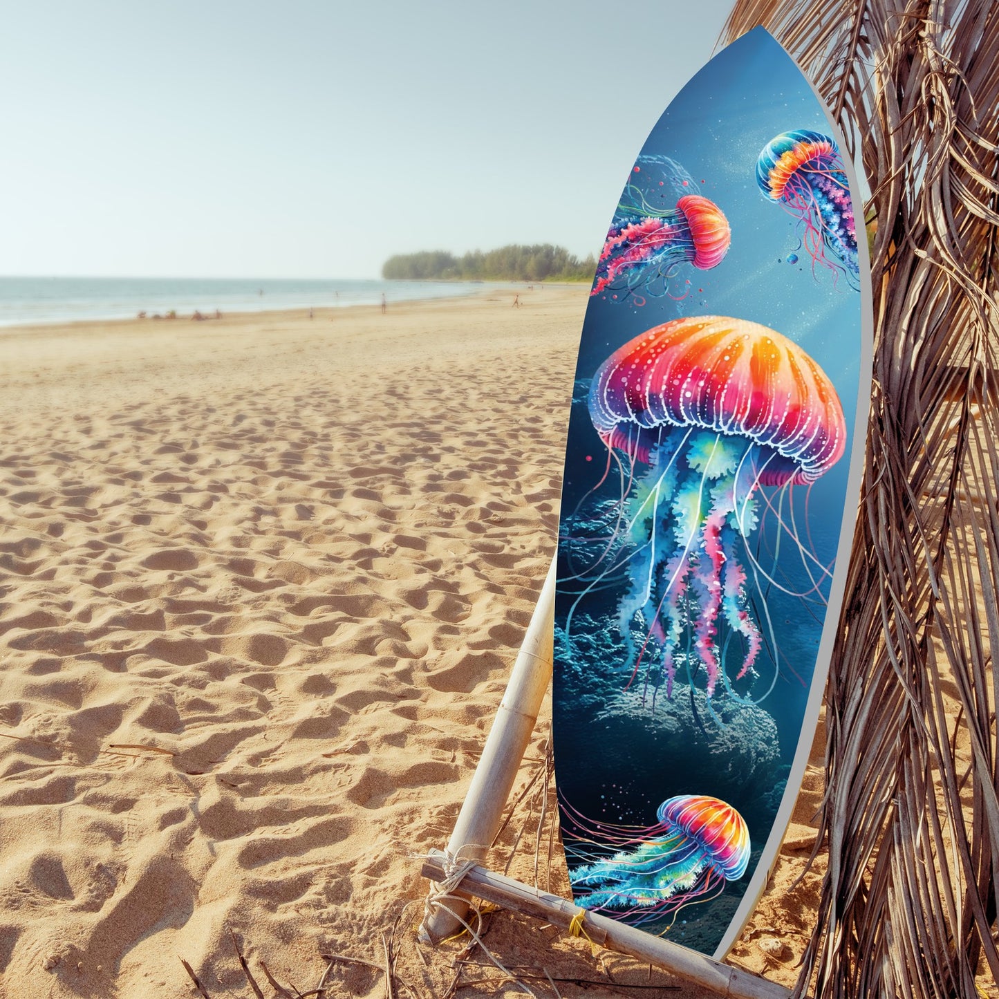 Jellyfish Surfboard Wall Art Indoor/Outdoor Oceans Weatherproof