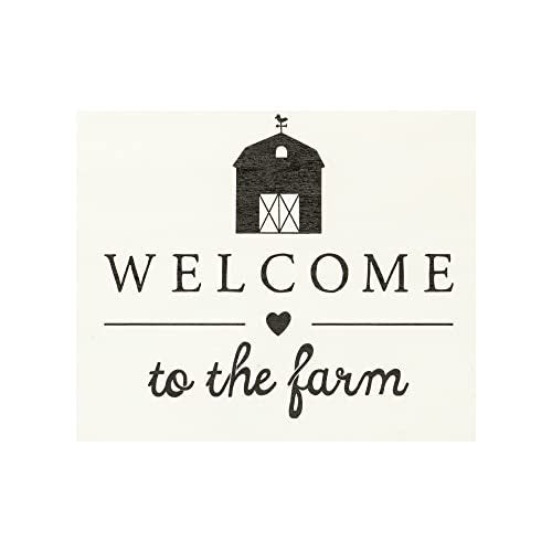 JennyGems Welcome To the Farm Wood Sign, Barn Gifts, Farmhouse Decor, White