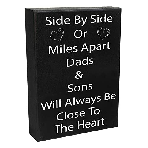JennyGems Side By Side or Miles Apart Dads Sons Always Be Close To the Heart