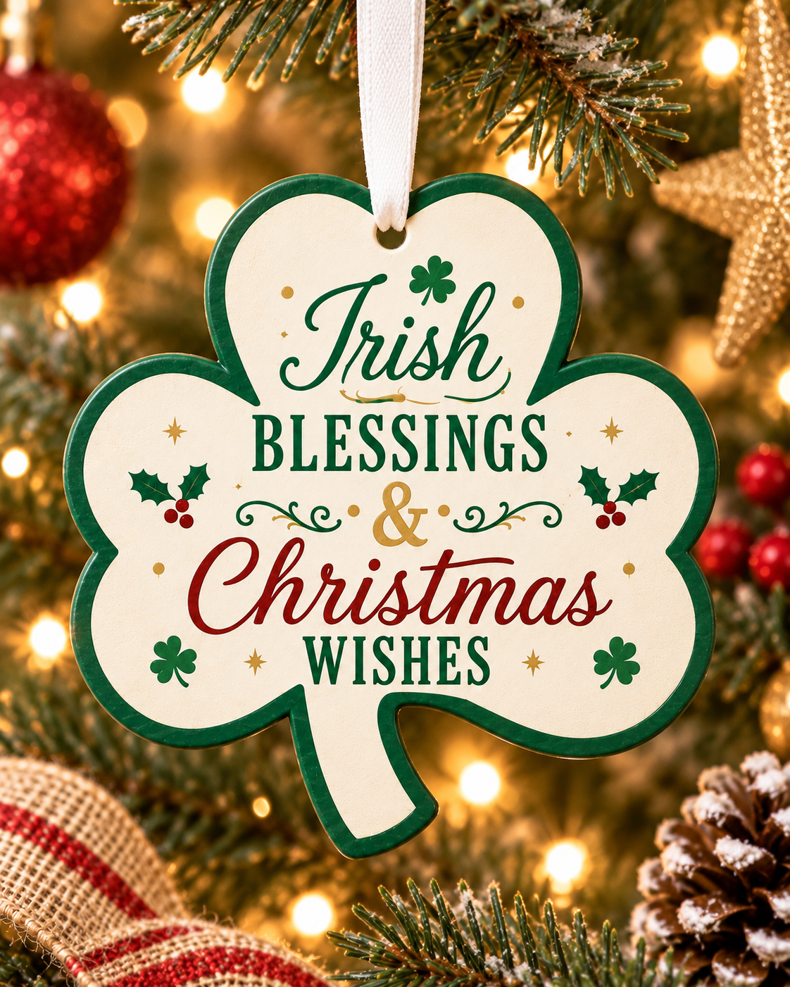 Irish Christmas Ornament Irish Blessings, Christmas Wishes
