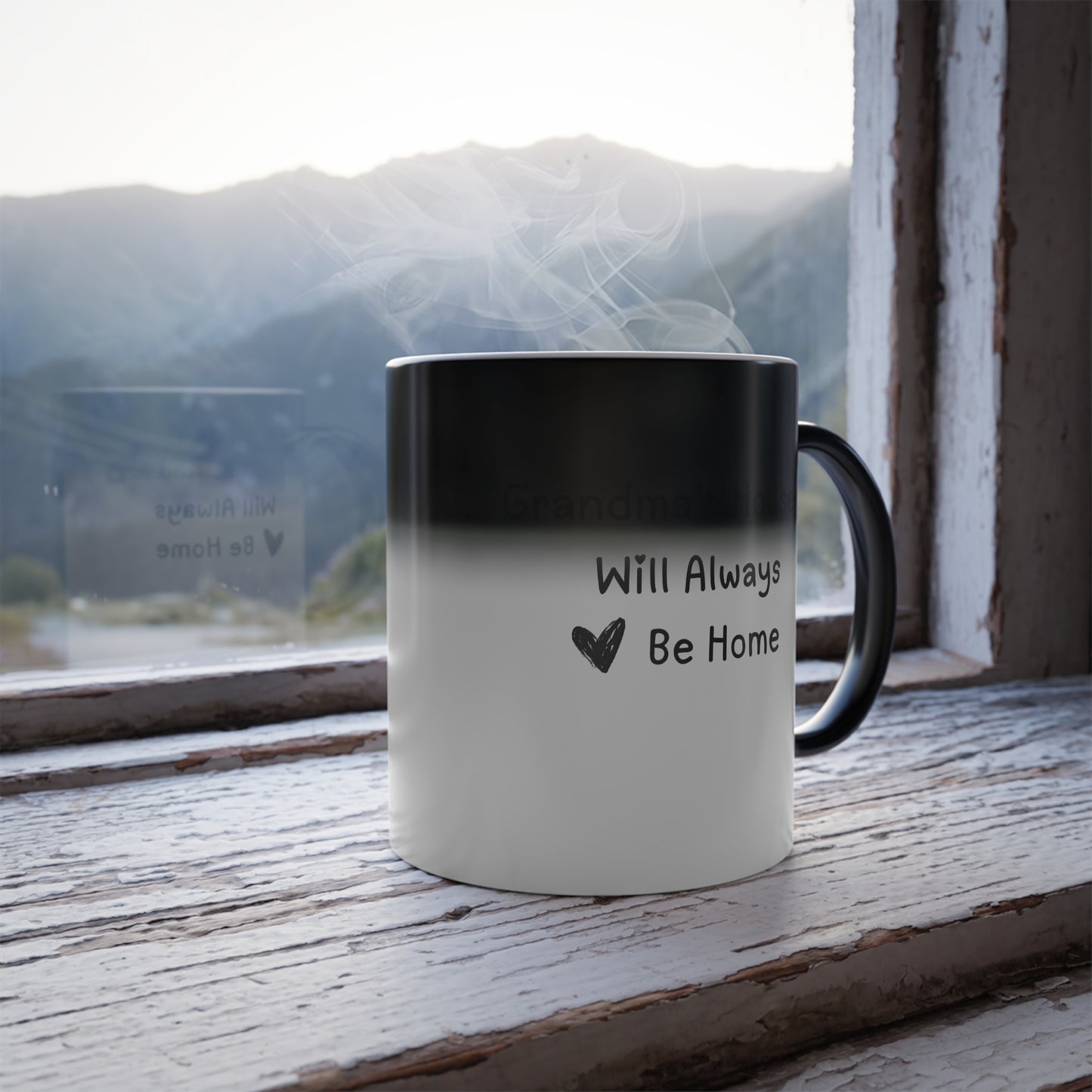 Grandma Gift, Grandma's House Will Always Be Home Color Morphing Mug, 11oz Mothers Day Gift for Grandma