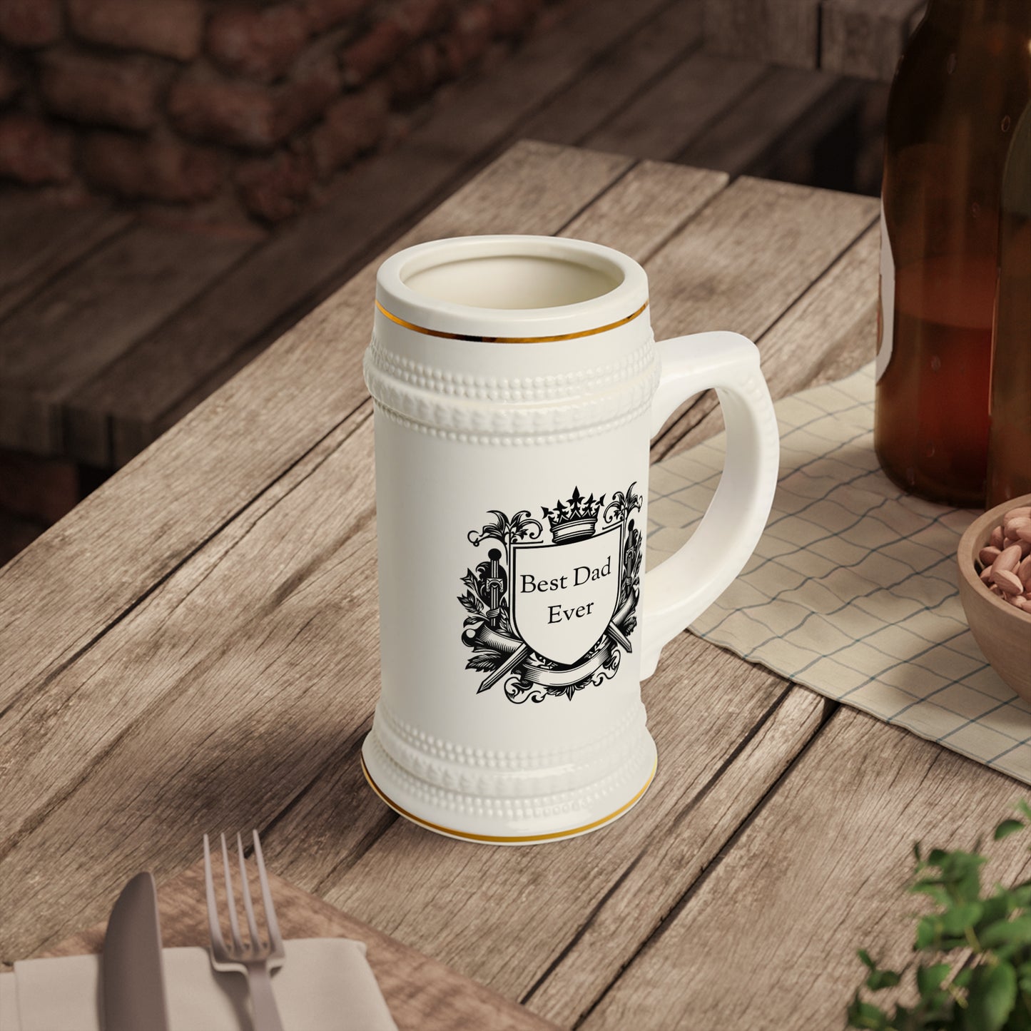 Best Dad Ever Beer Stein Mug | Father’s Day Gift for Beer-Loving Dads | New Dad Mug | Dad Beer Mug Gift Idea