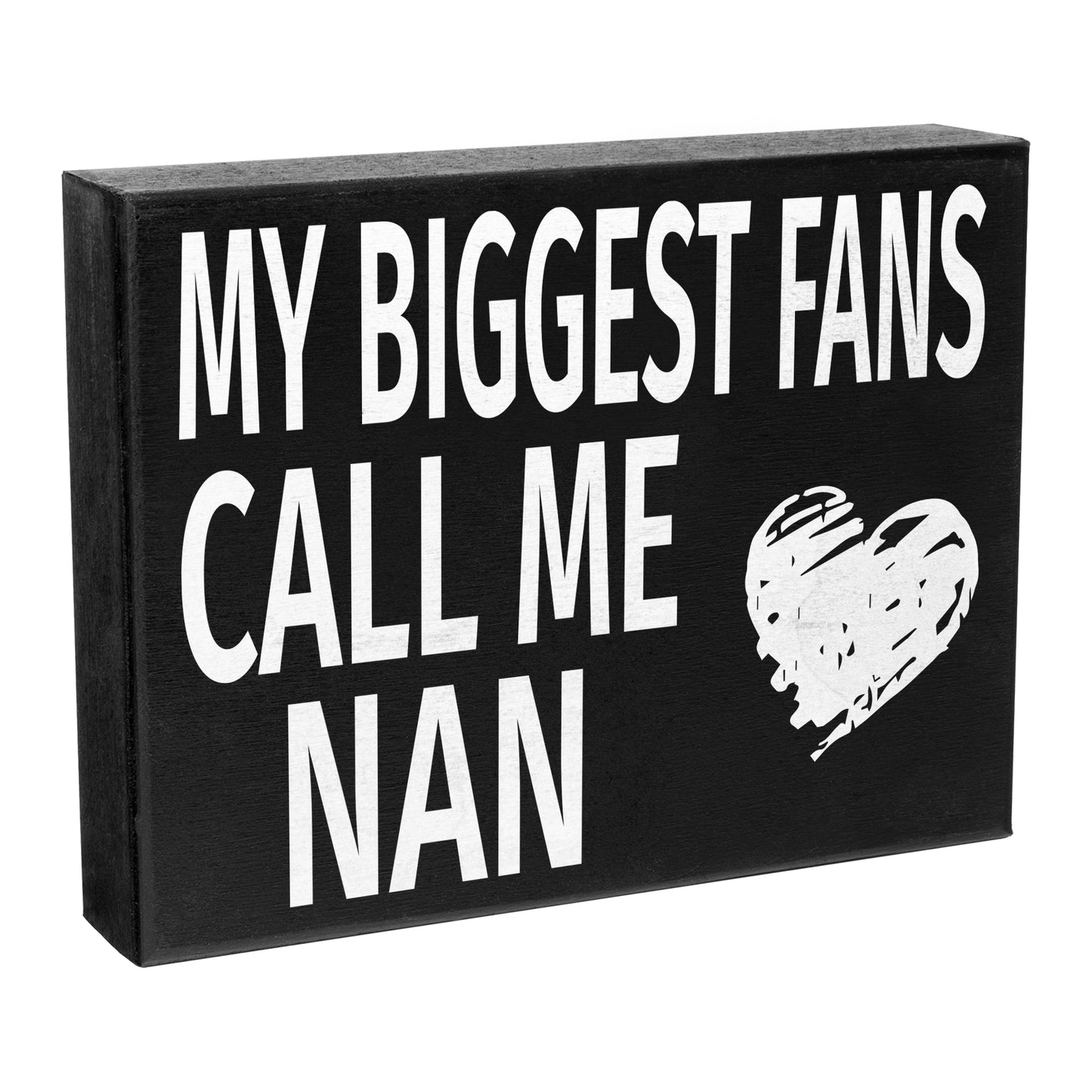 JennyGems My Biggest Fans Call Me Nan Sign, American Made 8x6 Inch Wall Hanging Decor, Nan Gifts, Wall Art