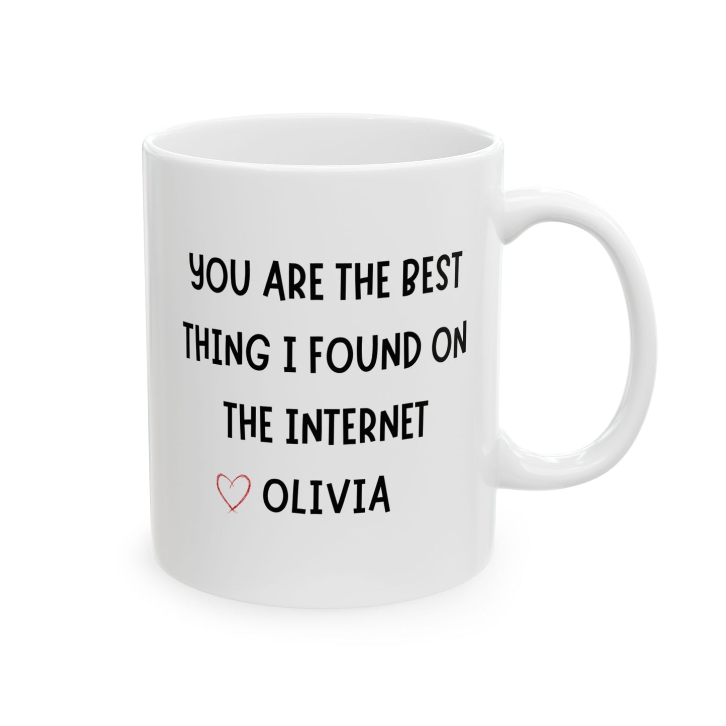 You are the Best Thing I Found on Internet Mug, Funny Gift for Him, Husband Anniversary Gift, Internet Dating Anniversary, Boyfriend Gift