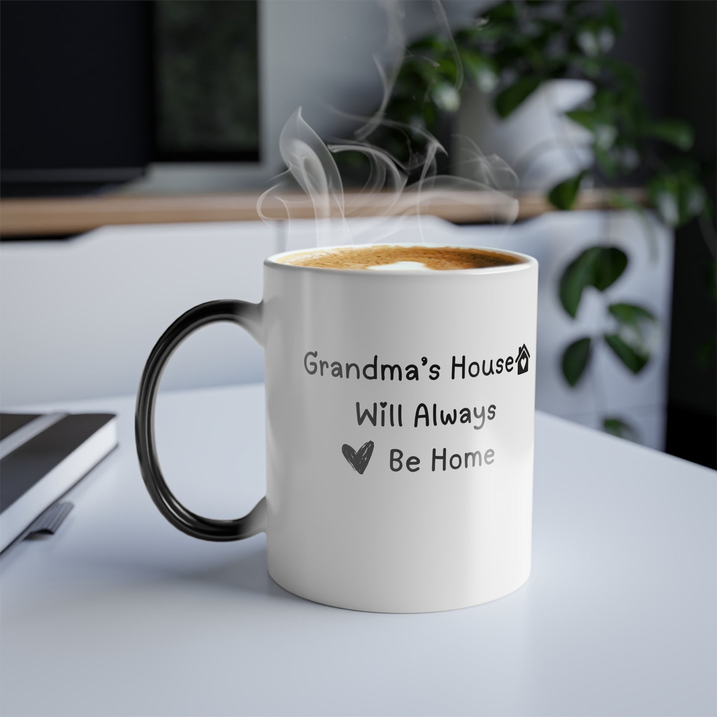 Grandma Gift, Grandma's House Will Always Be Home Color Morphing Mug, 11oz Mothers Day Gift for Grandma