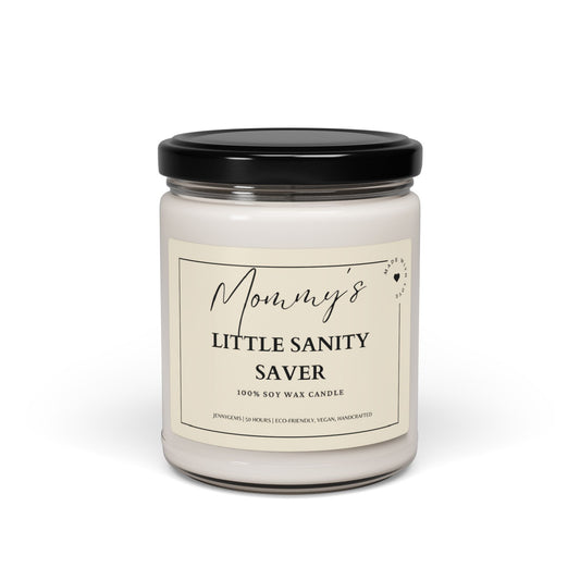 Mommy's Little Sanity Saver | Perfect New Mom Gift | Give Birth Gift - Baby Shower Gift | Mom Candles with Funny Quotes