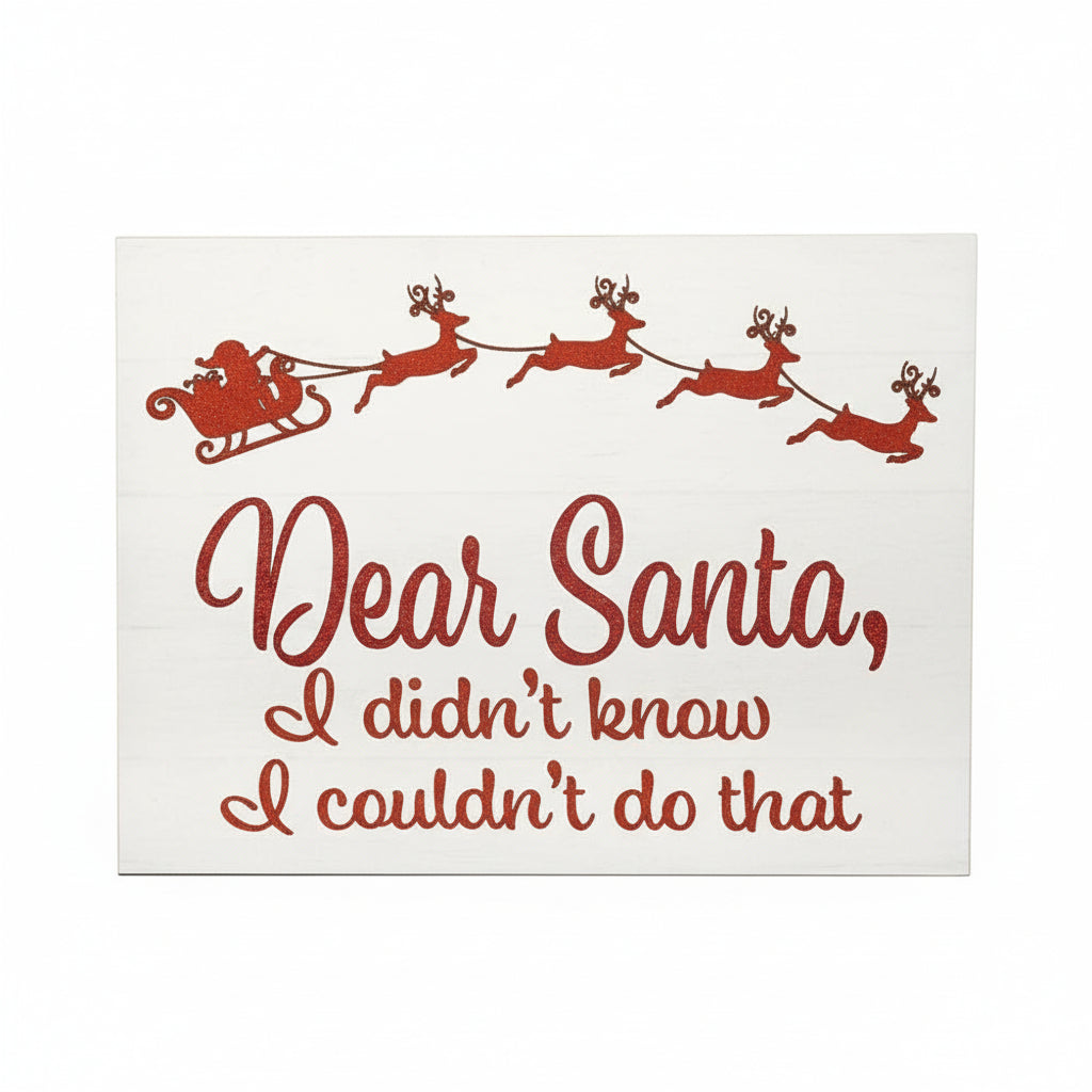 Decorative Christmas Sayings Holiday Farmhouse (Dear Santa I Didnt Know)