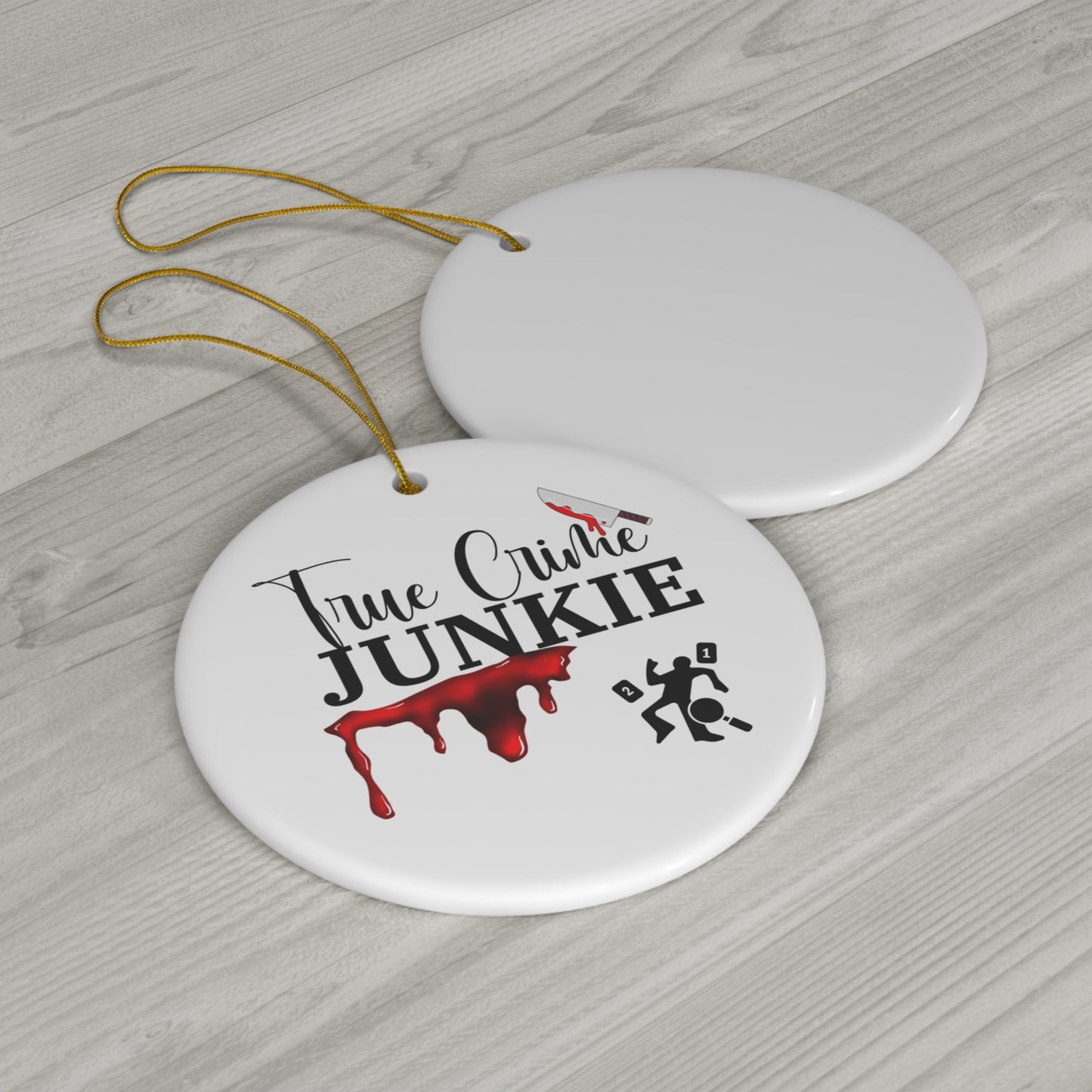 True Crime Fans Gift, True Crime Junkie Ornament, Perfect Christmas Gift for True Crime Fans and Addicts