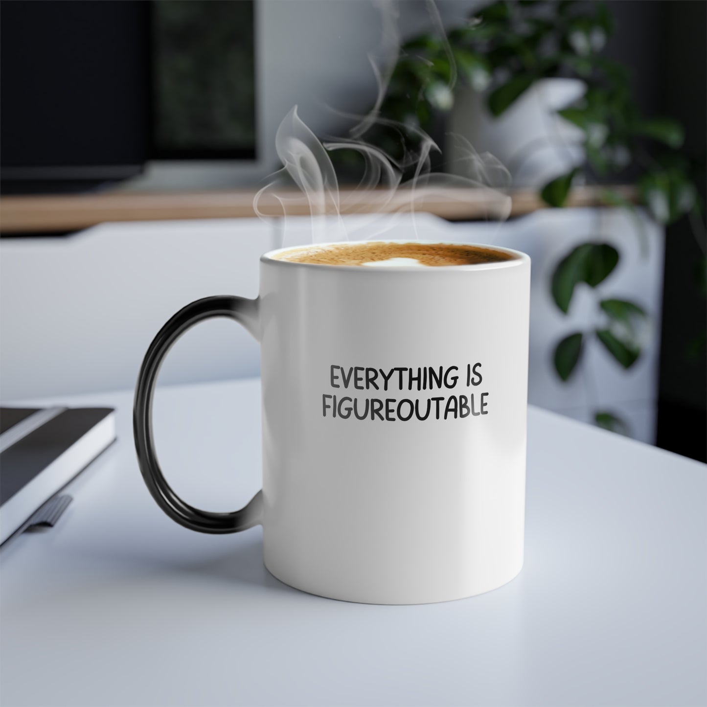 Everything is Figureoutable Mug, Inspirational and Positivity Gift, Color Morphing Mug, 11oz