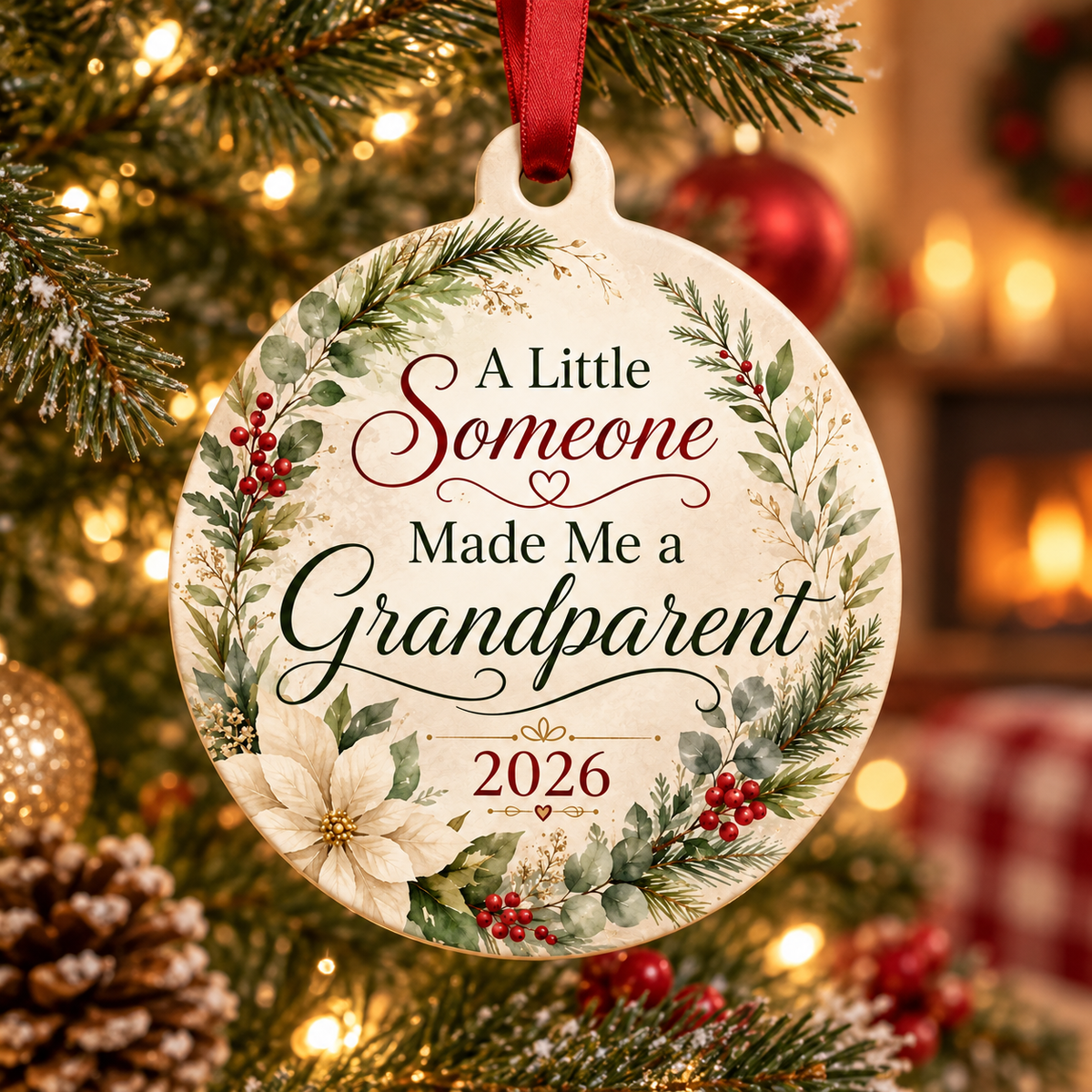 First Christmas as a Grandparent 2026 - Christmas Ornament