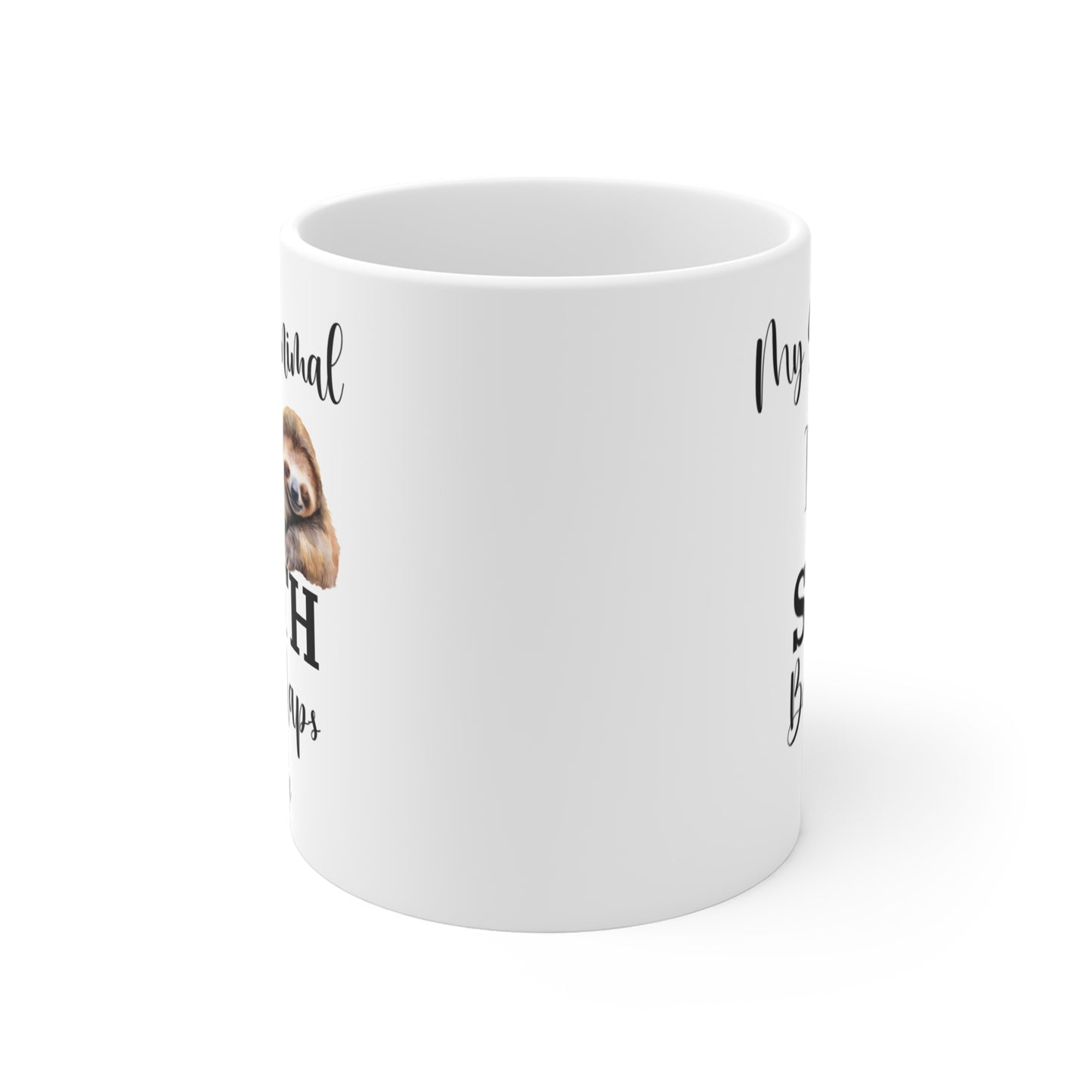 Sloth Mug, Lazy Day Coffee Cup, Animal Lover Gift, Funny Ceramic Tea Mug, Relaxation Gift for Him or Her, Sloth Life Gift