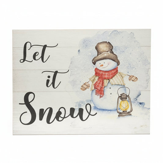 Let It Snow Wood Sign, Christmas Decorations, Cute Christmas Decor, Holiday Decor, Winter Decor, American Made