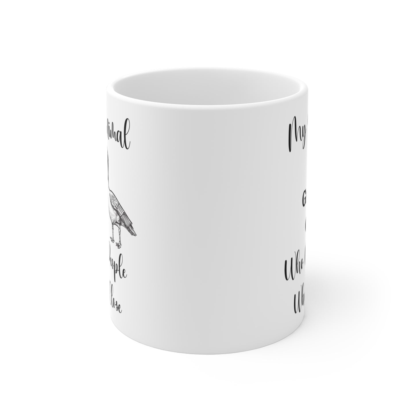 Grumpy People Gift Idea, My Spirit Animal is a Grumpy Goose Who Charges People Who Get Too Close, Funny Coffee Mug